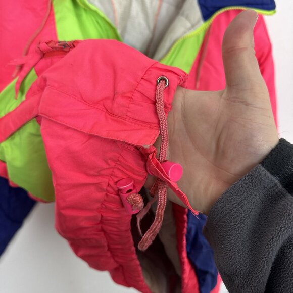 Vintage Sunice 80s 90s Neon Anorak Ski Jacket Colorful Bright Snowboard Woman M - Picture 9 of 9